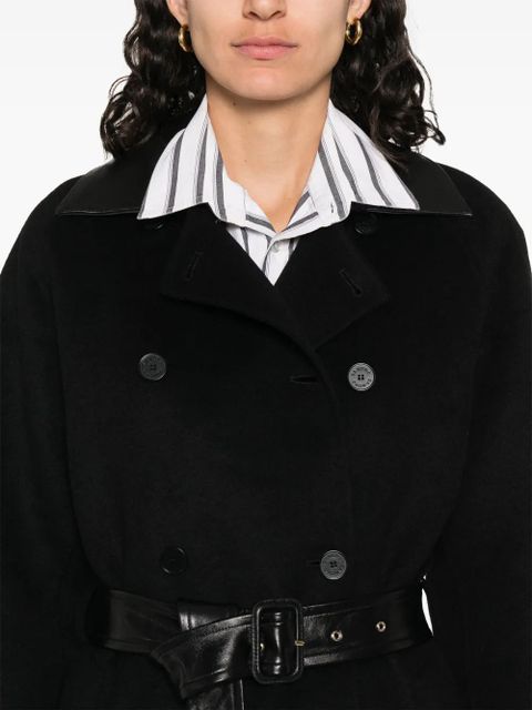 SANDRO double-breasted coat - Black