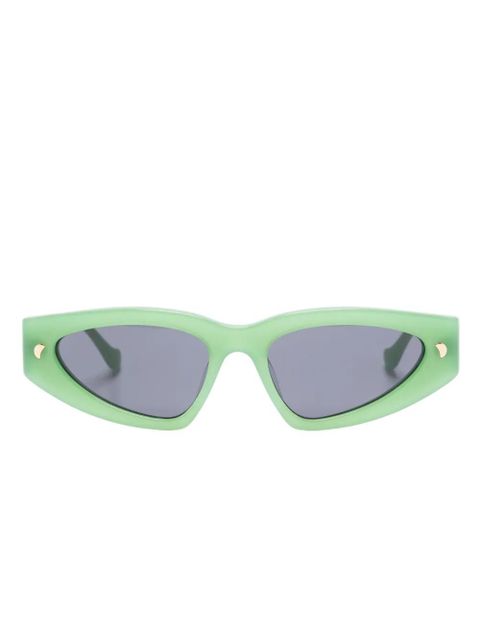 Nanushka Crista D-frame sunglasses - Green - zdjęcie produktu nr 1
