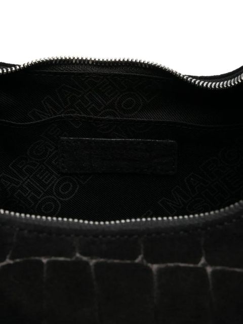 Marge Sherwood crocodile-effect suede tote bag - Black