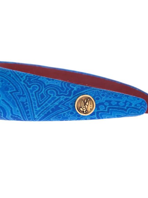 ETRO paisley-print logo-plaque headband - Blue - zdjęcie produktu nr 2
