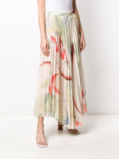 ETRO pleated maxi skirt - Neutrals