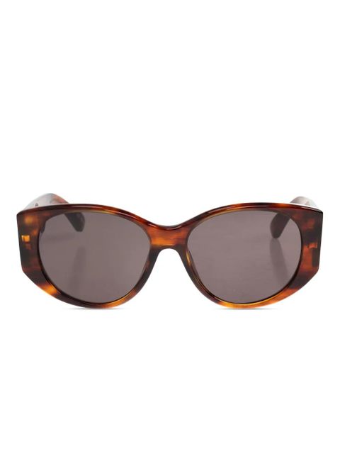Balenciaga Eyewear logo oval-frame sunglasses - Brown - zdjęcie produktu nr 1
