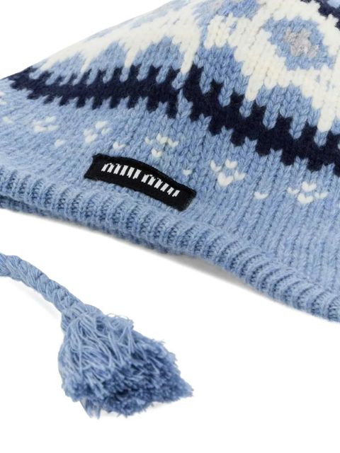 Miu Miu CAPPELLI beanie hat - Blue - zdjęcie produktu nr 2