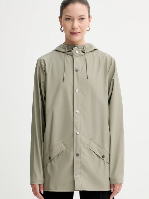 Rains kurtka 12010 Jacket kolor zielony przejściowa 12010