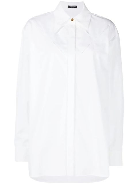 Versace cut-out detail long-sleeve shirt - White - zdjęcie produktu nr 1