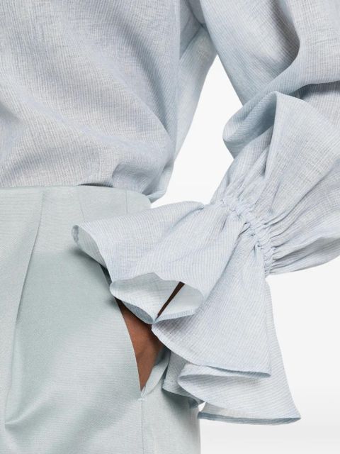 Eleh ruffled-sleeve blouse - Grey