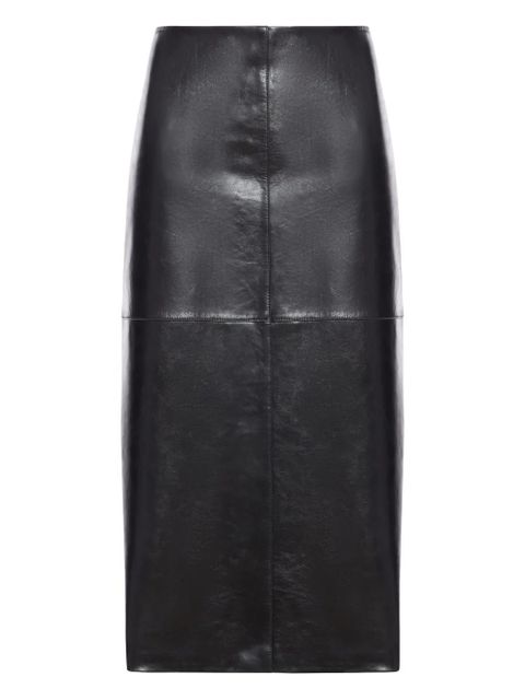 Sportmax leather panelled skirt - Black - zdjęcie produktu nr 2