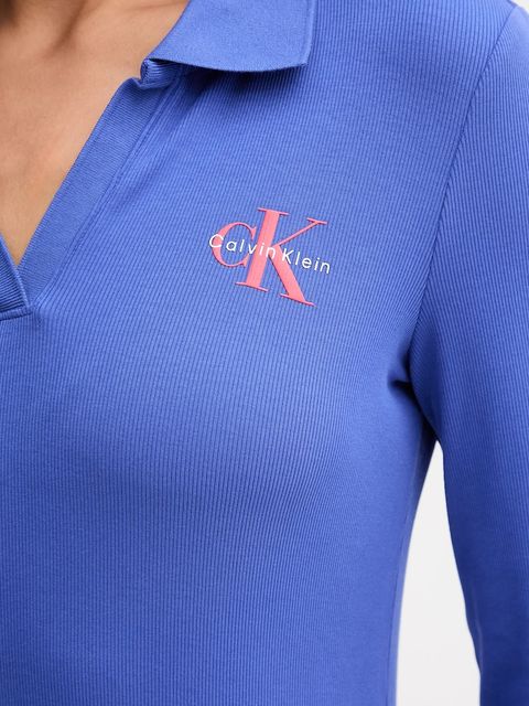 Calvin Klein Jeans sukienka kolor niebieski mini rozkloszowana LV047D214G