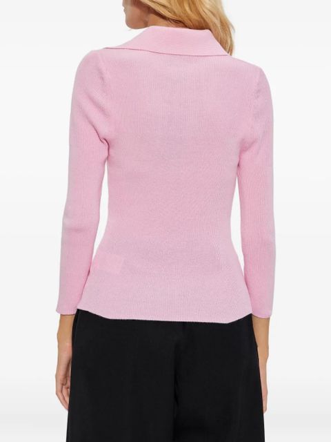 Vivienne Westwood orb-embellished ribbed top - Pink