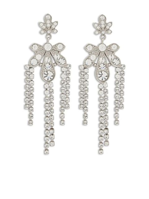 Rabanne chandelier crystal-embellished earrings - Silver - zdjęcie produktu nr 1