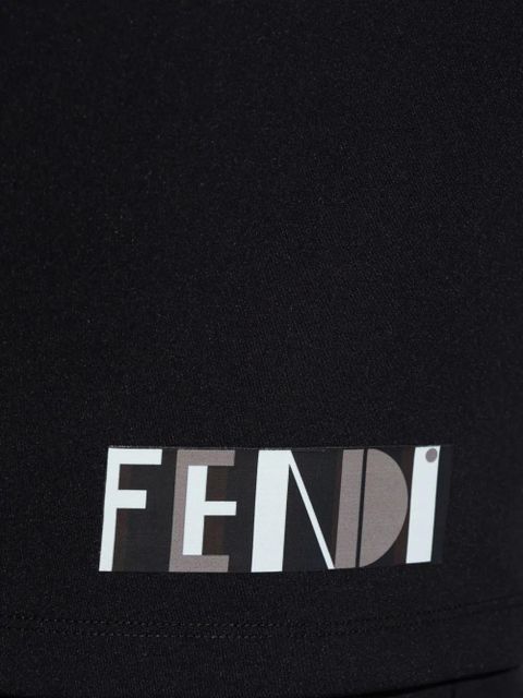 FENDI zip-up contrast sweater - Black