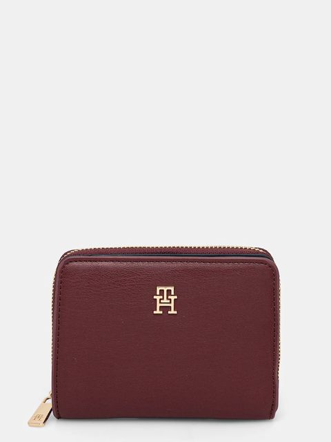 Tommy Hilfiger portfel damski kolor bordowy AW0AW17742 - zdjęcie produktu nr 1