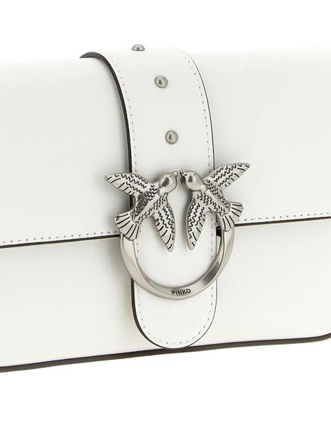 PINKO studs buckle leather shoulder bag - White - zdjęcie produktu nr 2