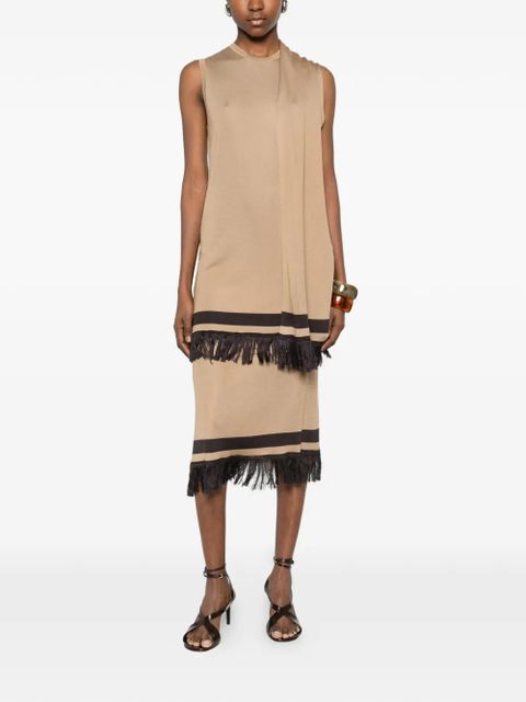 Ferragamo fringe hem midi skirt - Neutrals - zdjęcie produktu nr 2