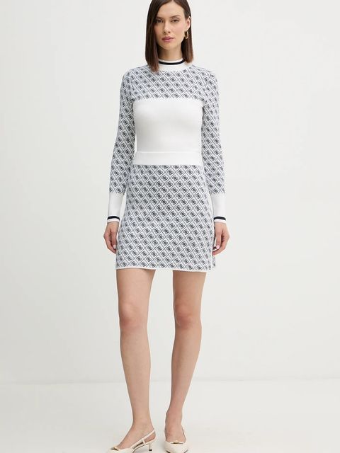 Guess sweter z dodatkiem wełny AUBREY damski kolor beżowy z półgolfem W5BR24 Z3JD2