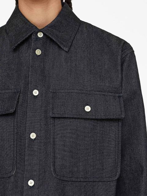 Jil Sander spread-collar denim shirt - Blue