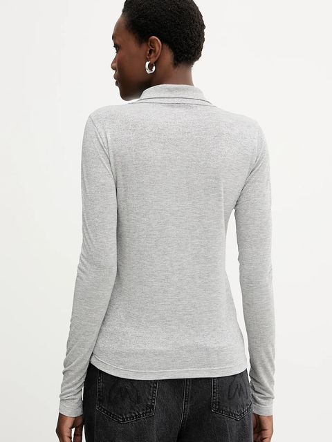 Patrizia Pepe t-shirt damskie kolor szary lekki 8K0320 K128 - zdjęcie produktu nr 2