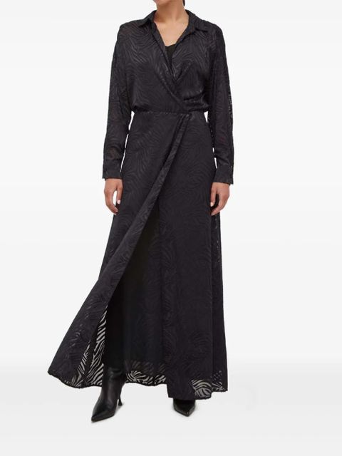PINKO patterned wrap maxi dress - Black - zdjęcie produktu nr 1