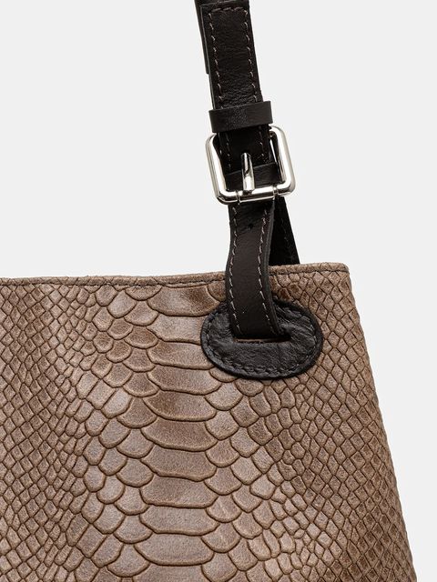 Answear.LAB torebka skórzana kolor brązowy