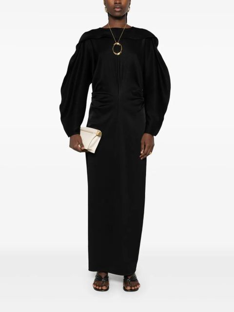 Nanushka pilgrim-collar midi dress - Black - zdjęcie produktu nr 2
