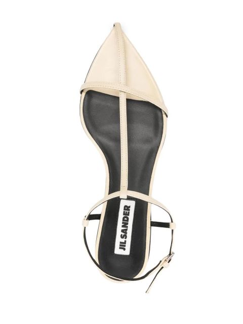 Jil Sander flat leather sandals - Neutrals