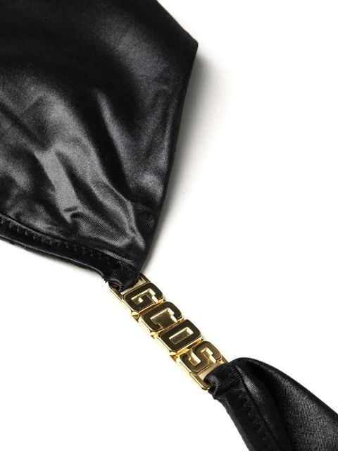 GCDS logo-plaque halterneck bikini top - Black - zdjęcie produktu nr 2