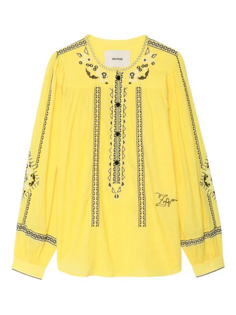 Zadig&Voltaire Tigy embroidered tunic - Yellow - zdjęcie produktu nr 1