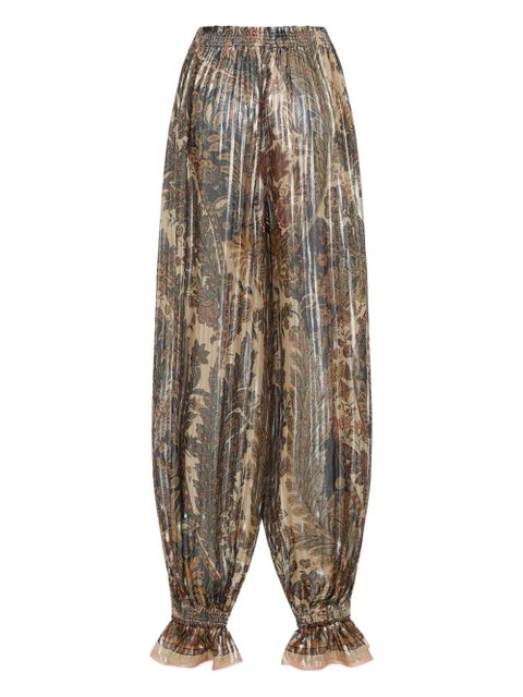 Valentino Garavani Voyage Imaginaire-print balloon trousers - Neutrals