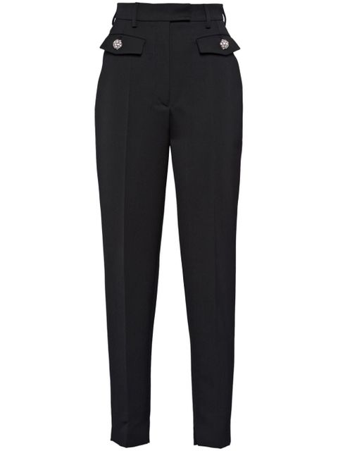 Prada wool sateen trousers - Black - zdjęcie produktu nr 1