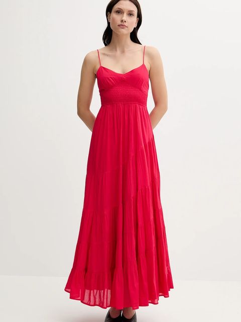 Hoss Intropia sukienka bawełniana kolor różowy maxi rozkloszowana 8229113 - zdjęcie produktu nr 2