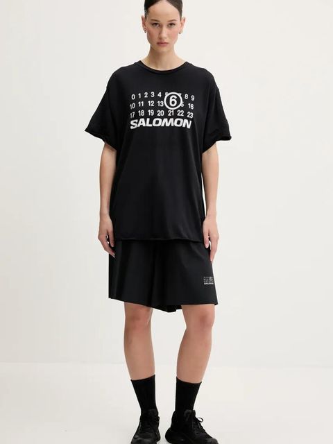 MM6 Maison Margiela x Salomon t-shirt damski kolor czarny S52GC0345.M20101
