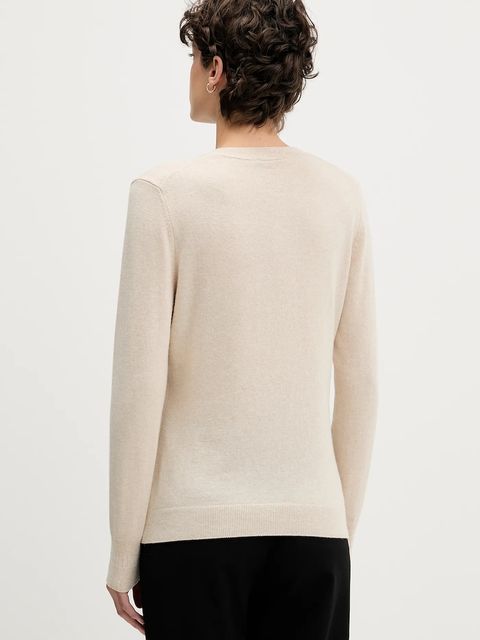 Sisley kardigan z domieszką wełny kolor beżowy lekki 102HM5237