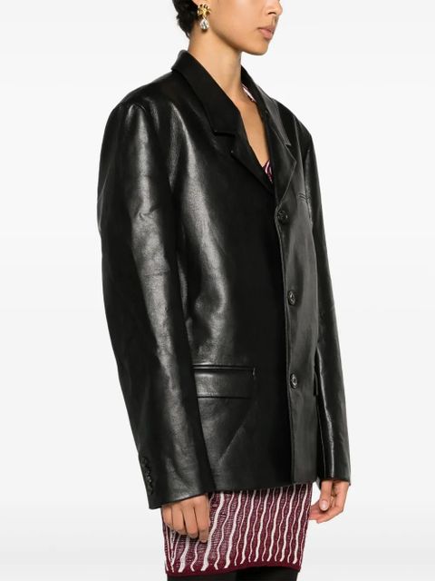 Nanushka Rox regenerated-leather blazer - Black
