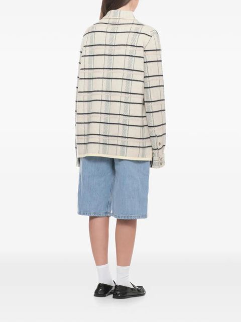 Guest In Residence plaid work shirt - Neutrals