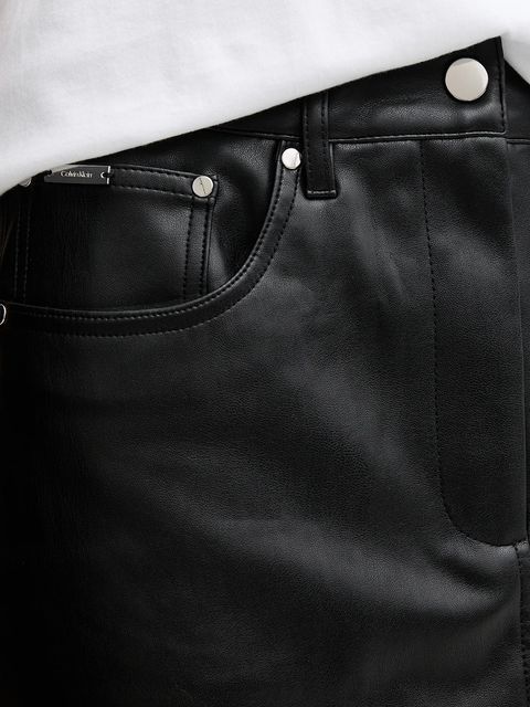 Calvin Klein Jeans spódnica kolor czarny mini prosta LV044D622G