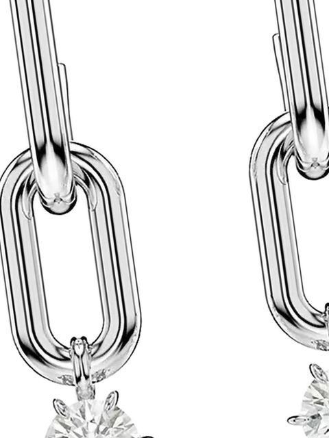 Swarovski Constella chain-link crystal earrings - Silver