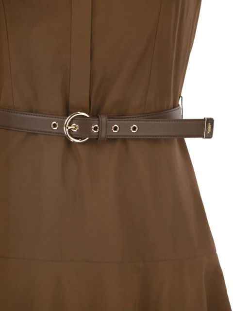 Max Mara belted cotton midi dress - Brown