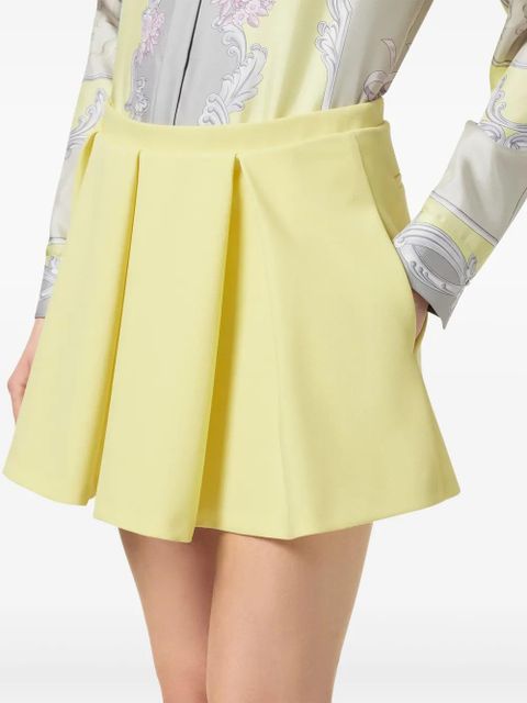 Versace pleated wool mini skirt - Yellow