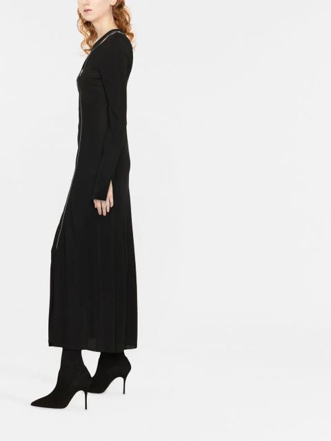 Victoria Beckham piped-trim detail dress - Black