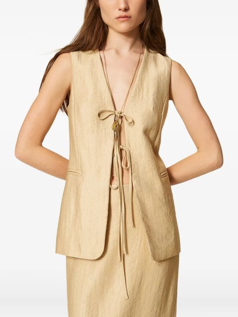 TWINSET V-neck blazer - Neutrals - zdjęcie produktu nr 2