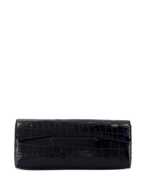 TOTEME crocodile-embossed clutch bag - Black
