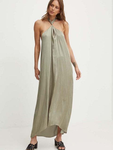 Pepe Jeans sukienka LILIANA kolor zielony midi rozkloszowana PL953578