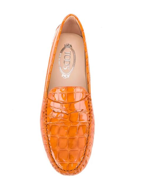 Tod's corcodile effect loafers - Yellow