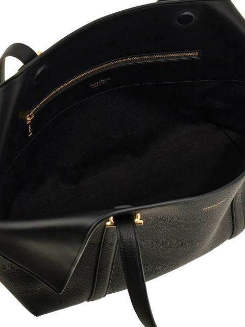 Ferragamo flap detail satchel - Black