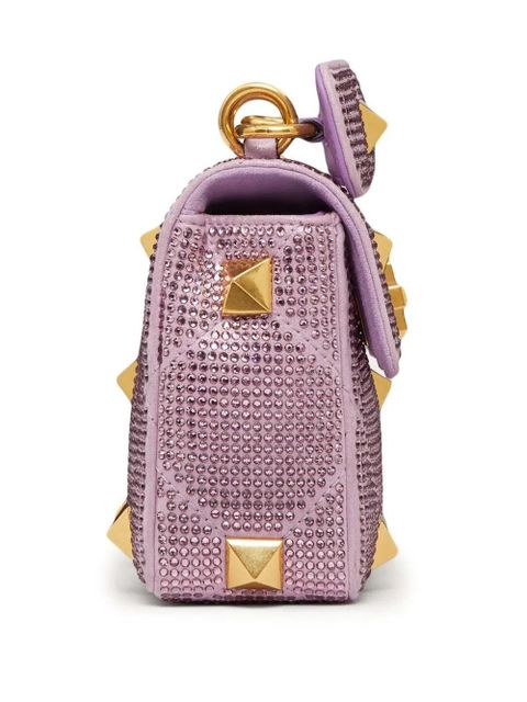 Valentino Garavani small Roman Stud embellished shoulder bag - Purple