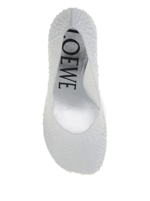 LOEWE 90mm strass toy pumps - White