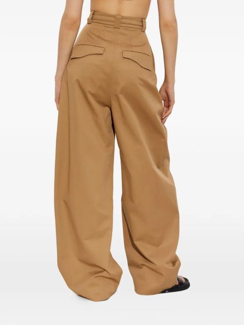 Sportmax pleated belted trousers - Neutrals
