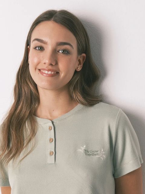 women'secret komplet piżamowy damska kolor zielony 3592473