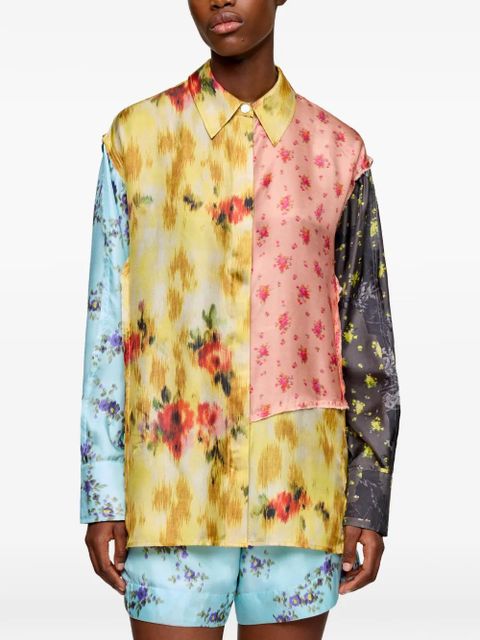 GANNI floral-print panelled shirt - Yellow - zdjęcie produktu nr 2