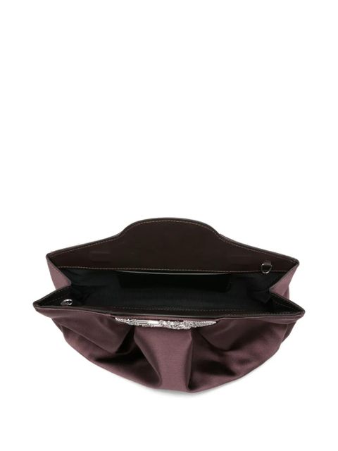 Giuseppe Zanotti crystal-embellished silk clutch - Purple